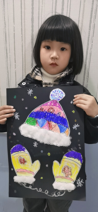 创意画《暖暖的冬天》