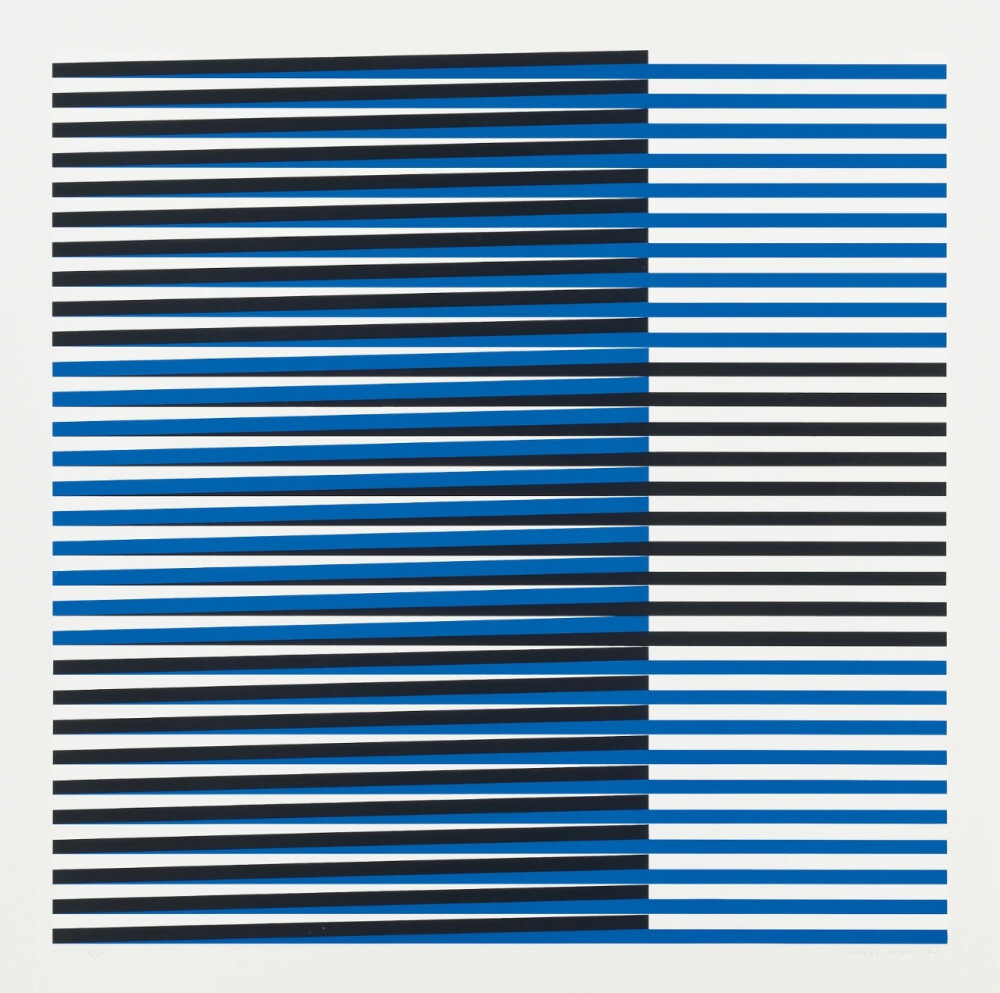 卡洛斯·克魯茲-迭茲（Carlos Cruz-Diez）是委內(nèi)瑞拉歐普藝術(shù)家。他的作品比維克托·瓦薩雷里的更加追求給觀察者造成視覺和心理上的反應(yīng)，多用密麻整齊的錐形線條，而不是矩形來做探索的材料。在色彩上也不是像維克托·瓦薩雷里那樣一格一色，而是微妙的漸變，當(dāng)然這個(gè)漸變也是遵循規(guī)律的。對(duì)畫面的干擾不是拱入一個(gè)球或者其他異物，而常常是一組黑線，規(guī)則或者不規(guī)則地使相鄰的線條和色彩產(chǎn)生聯(lián)系。