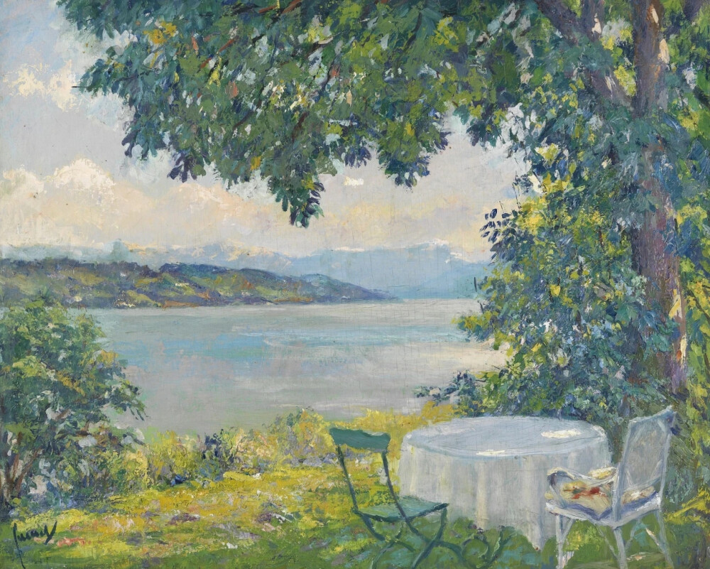 爱德华·库库尔（Edward Cucuel，1875年8月6日-1954年4月18日），是一位美国画家。他擅长使用充满活力的色彩来描绘女性在阳光斑驳风景中的姿态。他的作品在色彩和动机上与法国印象派相似，常使用其家人而不是专业人士作为模特，展示带有社交的场景和迷人的巴伐利亚景观。