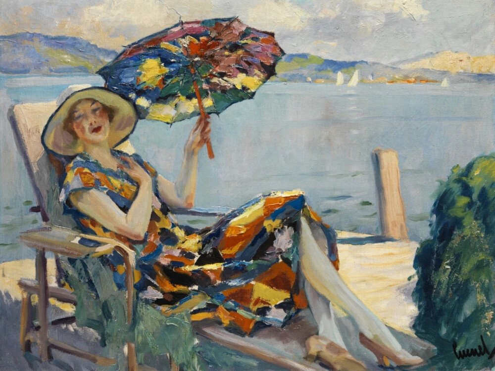 爱德华·库库尔（Edward Cucuel，1875年8月6日-1954年4月18日），是一位美国画家。他擅长使用充满活力的色彩来描绘女性在阳光斑驳风景中的姿态。他的作品在色彩和动机上与法国印象派相似，常使用其家人而不是专业人士作为模特，展示带有社交的场景和迷人的巴伐利亚景观。