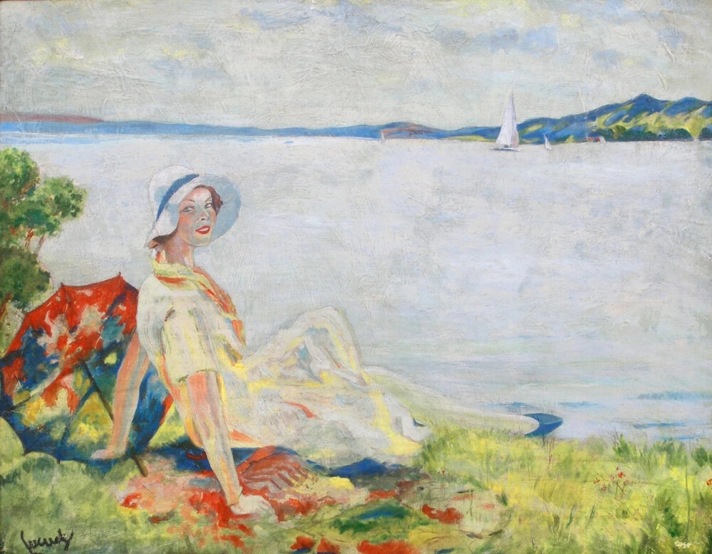 爱德华·库库尔（Edward Cucuel，1875年8月6日-1954年4月18日），是一位美国画家。他擅长使用充满活力的色彩来描绘女性在阳光斑驳风景中的姿态。他的作品在色彩和动机上与法国印象派相似，常使用其家人而不是专业人士作为模特，展示带有社交的场景和迷人的巴伐利亚景观。