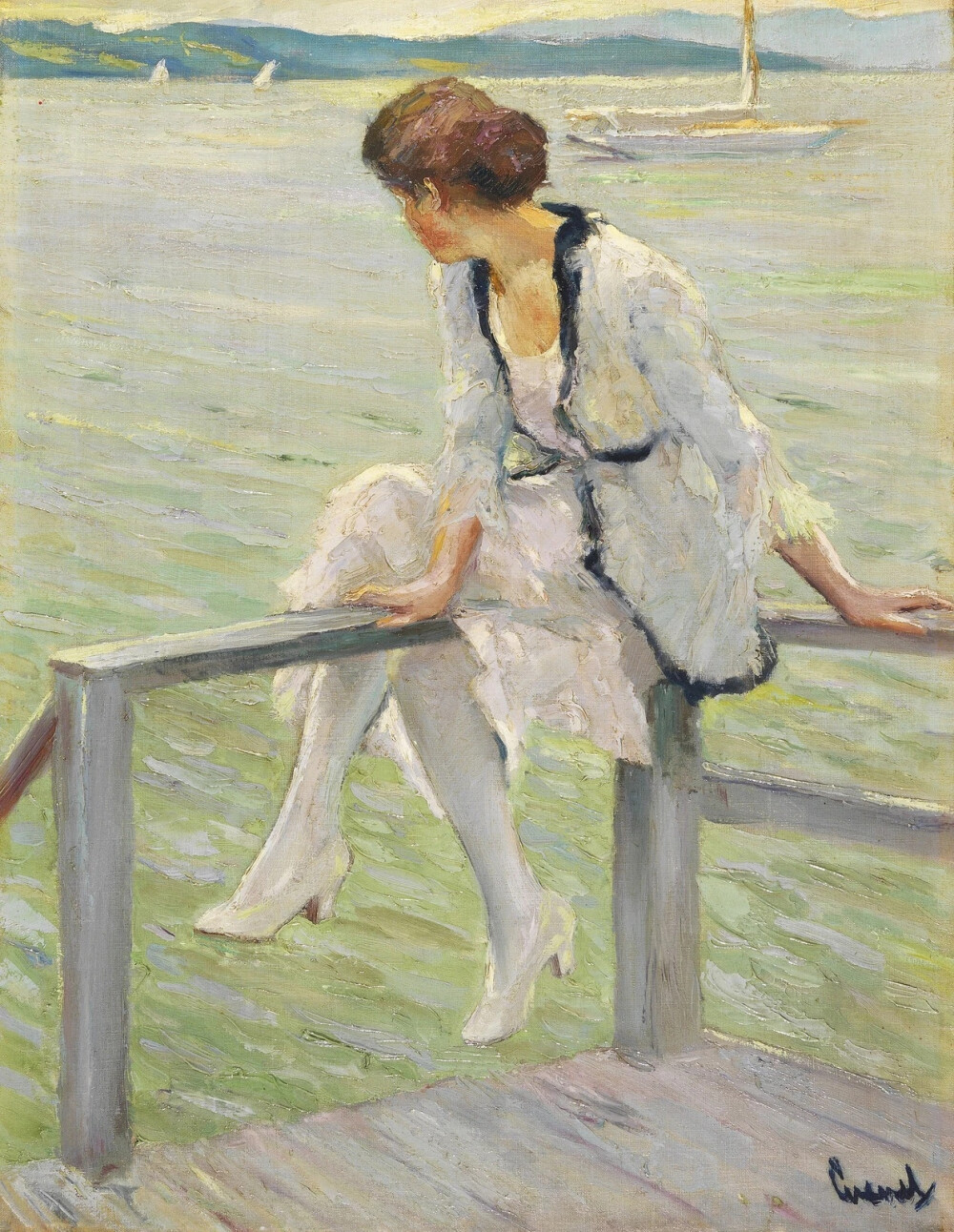 爱德华·库库尔（Edward Cucuel，1875年8月6日-1954年4月18日），是一位美国画家。他擅长使用充满活力的色彩来描绘女性在阳光斑驳风景中的姿态。他的作品在色彩和动机上与法国印象派相似，常使用其家人而不是专业人士作为模特，展示带有社交的场景和迷人的巴伐利亚景观。