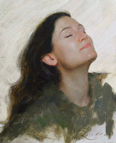 露丝·菲顿是一位英国当代肖像画家，以精湛的油画技艺和敏锐的情感表达而闻名。她的作品融合了古典写实风格与当代审美，表现了人物深刻的内在和优雅的特质。露丝的作品几乎总是形象化的，正是人性、面部表情和肢体语…