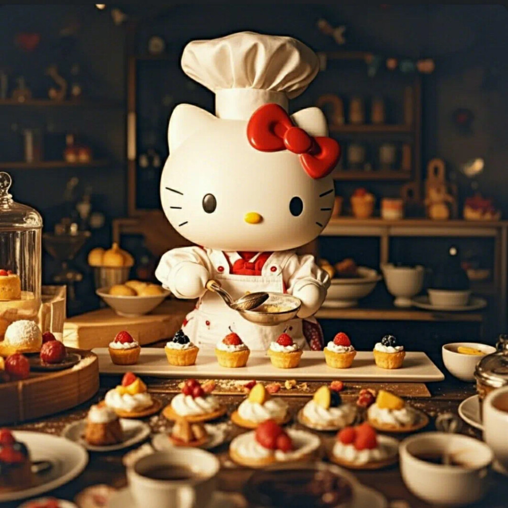 Hello Kitty头像 微信头像 QQ头像 毛毡 公仔 软绵绵 超级可爱 职业 蛋糕 甜点 面包店 蛋糕房 烤面包