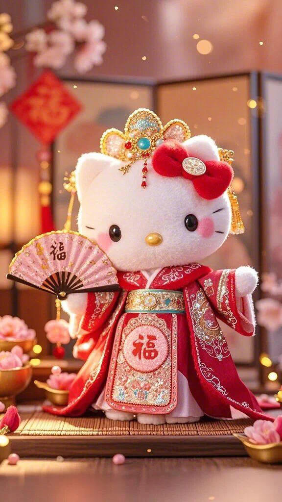 Hello Kitty头像 微信头像 QQ头像 毛毡 公仔 软绵绵 超级可爱 财神 招财进宝 诸事圆满 恭喜发财