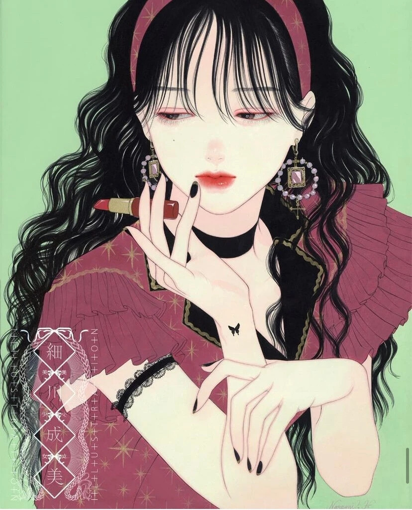 日本插画师Narumi Hosokawa 一组美少女插画
