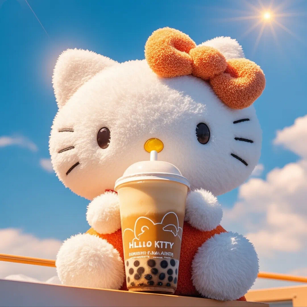 Hello Kitty头像 微信头像 QQ头像 毛毡 公仔 软绵绵 超级可爱 奶茶kitty 珍珠奶茶 鲜乳奶茶 甜品甜点