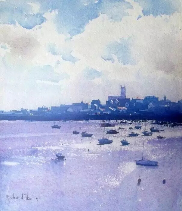 英国画家 Richard Thorn 水彩风景绘画
