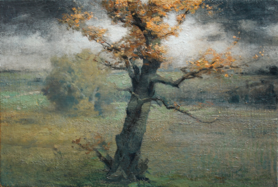 Lone beech tree, autumn
2017-19
oil on panel
