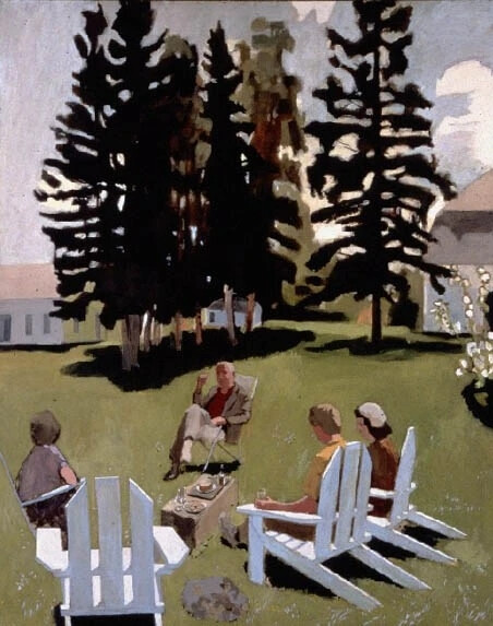 费尔菲尔德·波特（Fairfield Porter，1907年6月10日-1975年9月18日）是一位美国著名画家、艺术家。他出生于文学世家。他在哈佛读书时，主修美术，1928年全家搬到纽约后，他继续在艺术学生联盟学习，当时他倾向于创作与社会相关的艺术作品，他在漫长的职业生涯里继续创作现实主义作品。