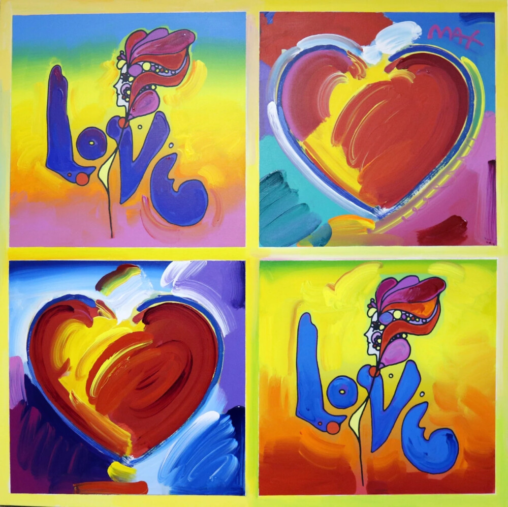 彼得·马克斯（Peter Max），是一位德裔美国艺术家，以在他的作品中使用鲜艳的色彩而闻名。彼得·马克斯的作品与1960年代的视觉艺术和文化有关，尤其是迷幻艺术和波普艺术。他自1960年代初开始创作。他的插图采用绘画笔触，融合了广泛的颜色和图案。他的作品被纽约现代艺术博物馆和印第安纳波利斯艺术博物馆收藏。他目前在纽约州纽约生活和工作。