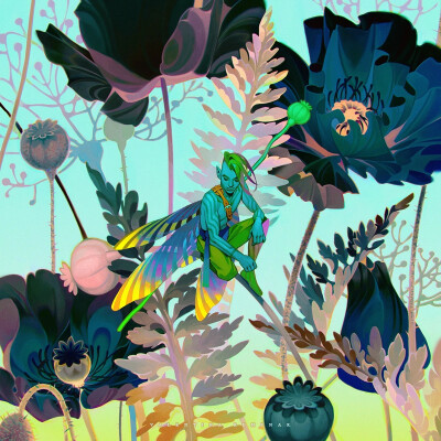 Valentina Remenar是来自克罗地亚的传统和数字插画家、概念艺术家和平面设计师，目前居住在斯洛文尼亚，主要从事游戏概念、书籍封面、海报、角色设计和数字插图的工作。他把复古元素和超现实主义结合，画面色彩变化…