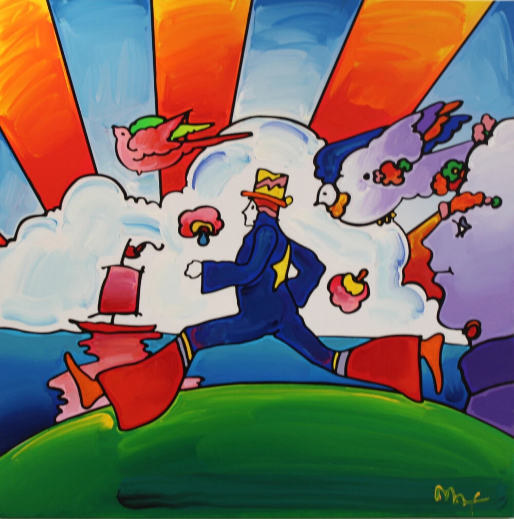 彼得·马克斯（Peter Max），是一位德裔美国艺术家，以在他的作品中使用鲜艳的色彩而闻名。彼得·马克斯的作品与1960年代的视觉艺术和文化有关，尤其是迷幻艺术和波普艺术。他自1960年代初开始创作。他的插图采用绘画笔触，融合了广泛的颜色和图案。他的作品被纽约现代艺术博物馆和印第安纳波利斯艺术博物馆收藏。他目前在纽约州纽约生活和工作。