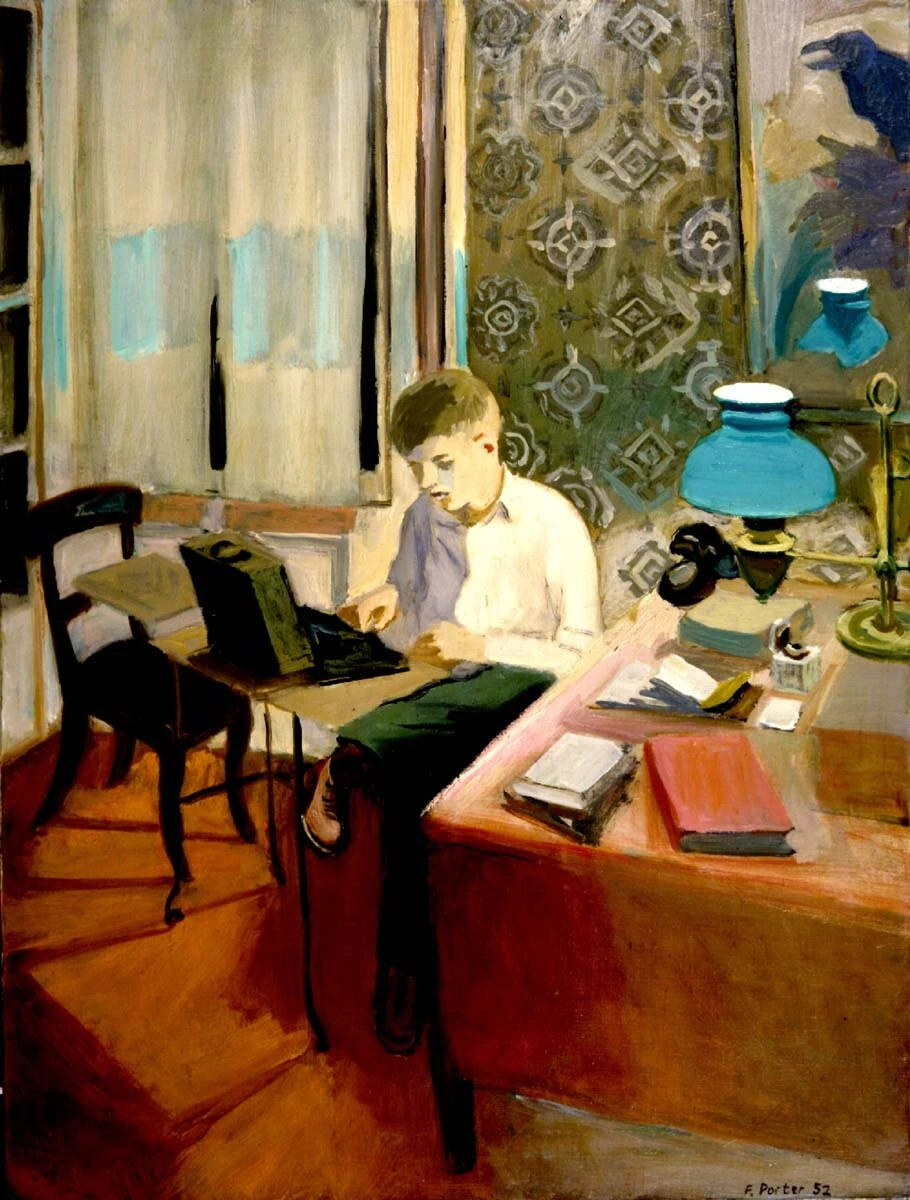 费尔菲尔德·波特（Fairfield Porter，1907年6月10日-1975年9月18日）是一位美国著名画家、艺术家。他出生于文学世家。他在哈佛读书时，主修美术，1928年全家搬到纽约后，他继续在艺术学生联盟学习，当时他倾向于创作与社会相关的艺术作品，他在漫长的职业生涯里继续创作现实主义作品。