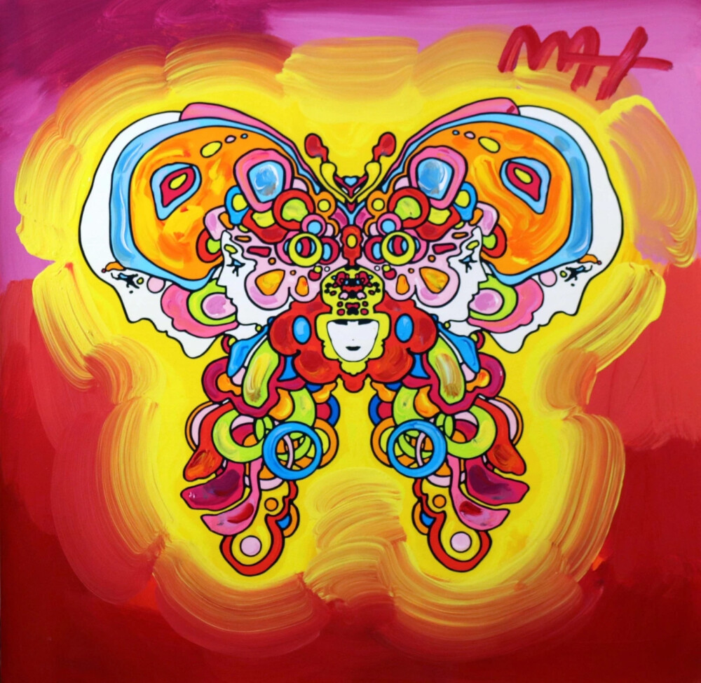 彼得·马克斯（Peter Max），是一位德裔美国艺术家，以在他的作品中使用鲜艳的色彩而闻名。彼得·马克斯的作品与1960年代的视觉艺术和文化有关，尤其是迷幻艺术和波普艺术。他自1960年代初开始创作。他的插图采用绘画笔触，融合了广泛的颜色和图案。他的作品被纽约现代艺术博物馆和印第安纳波利斯艺术博物馆收藏。他目前在纽约州纽约生活和工作。