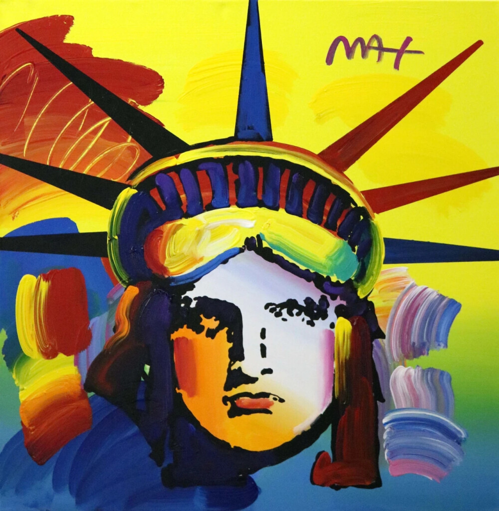 彼得·马克斯（Peter Max），是一位德裔美国艺术家，以在他的作品中使用鲜艳的色彩而闻名。彼得·马克斯的作品与1960年代的视觉艺术和文化有关，尤其是迷幻艺术和波普艺术。他自1960年代初开始创作。他的插图采用绘画笔触，融合了广泛的颜色和图案。他的作品被纽约现代艺术博物馆和印第安纳波利斯艺术博物馆收藏。他目前在纽约州纽约生活和工作。