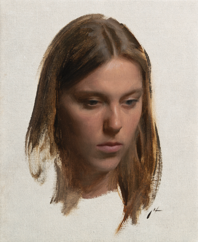 Portrait sketch of Lina
2020, oil on canvas
34x28cm
