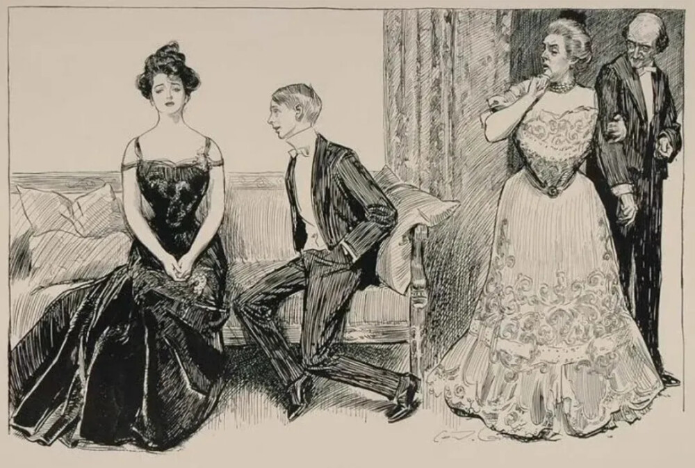 《迷恋》，查尔斯·达纳·吉布森（Charles Dana Gibson），1901年。