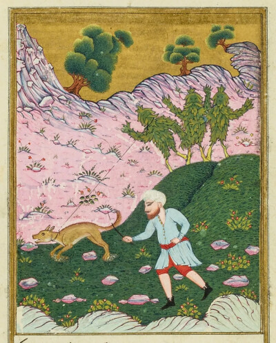 Illustration of Zakarīyā Ibn Muḥammad al-Qazwīnī‘s Wonders of Creation, Ms. Supplément turc 1063 (BnF), 1676, f. 17v.