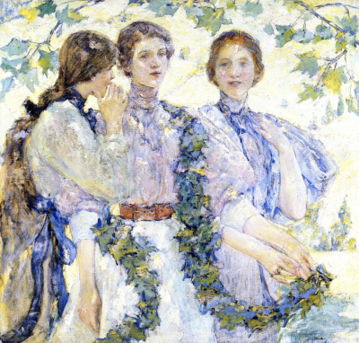 罗伯特·里德（1862－1929）是一位美国印象派画家和壁画家。他的作品往往具有很强的装饰性，其中大部分集中在描绘鲜花中的年轻女性。后来他因其壁画和彩色玻璃设计而闻名。
