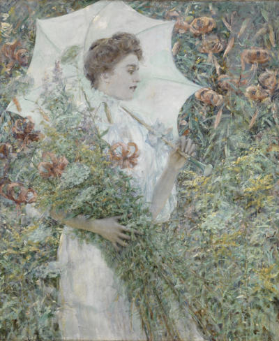 罗伯特·里德（1862－1929）是一位美国印象派画家和壁画家。他的作品往往具有很强的装饰性，其中大部分集中在描绘鲜花中的年轻女性。后来他因其壁画和彩色玻璃设计而闻名。