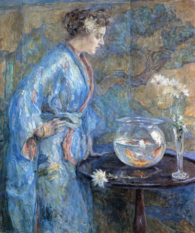 罗伯特·里德（1862－1929）是一位美国印象派画家和壁画家。他的作品往往具有很强的装饰性，其中大部分集中在描绘鲜花中的年轻女性。后来他因其壁画和彩色玻璃设计而闻名。
