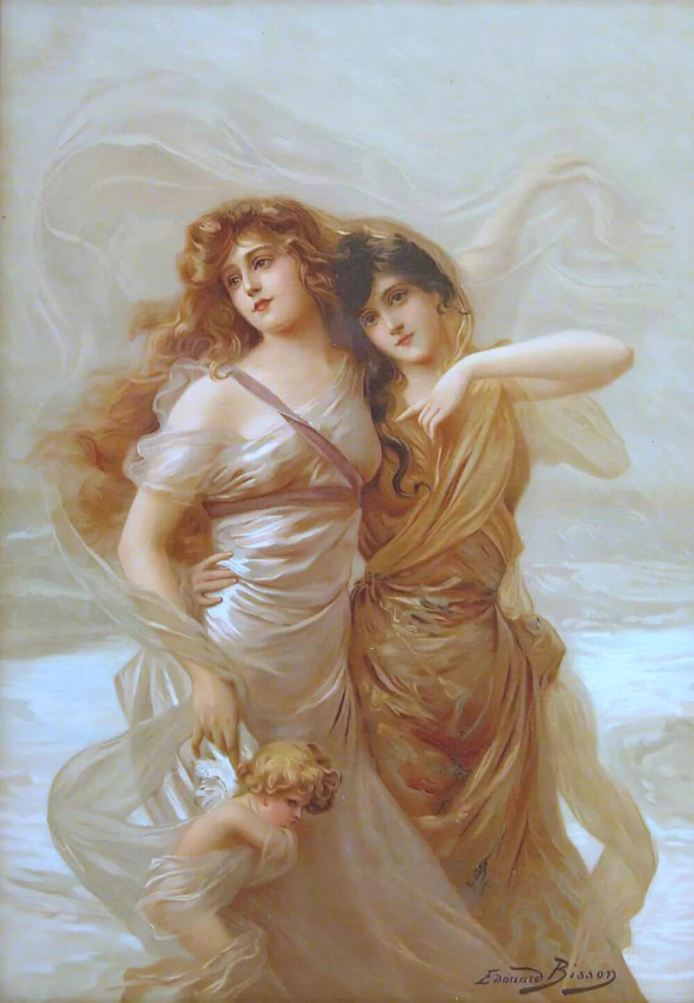 爱德华·比森Edouard Bisson （1856-1939年），法国画家，是学院派著名画家热罗姆的学生，