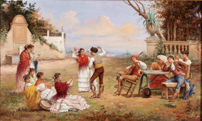 何塞·加西亚·拉莫斯（1852-1912）是西班牙画家和插画家。
他在九岁时进入塞维利亚省立美术学院，在那里他与爱德华多·卡诺一起学习，然后在何塞·希门尼斯·阿兰达的工作室完成了他的艺术教育，并于1872年与他一起前往…