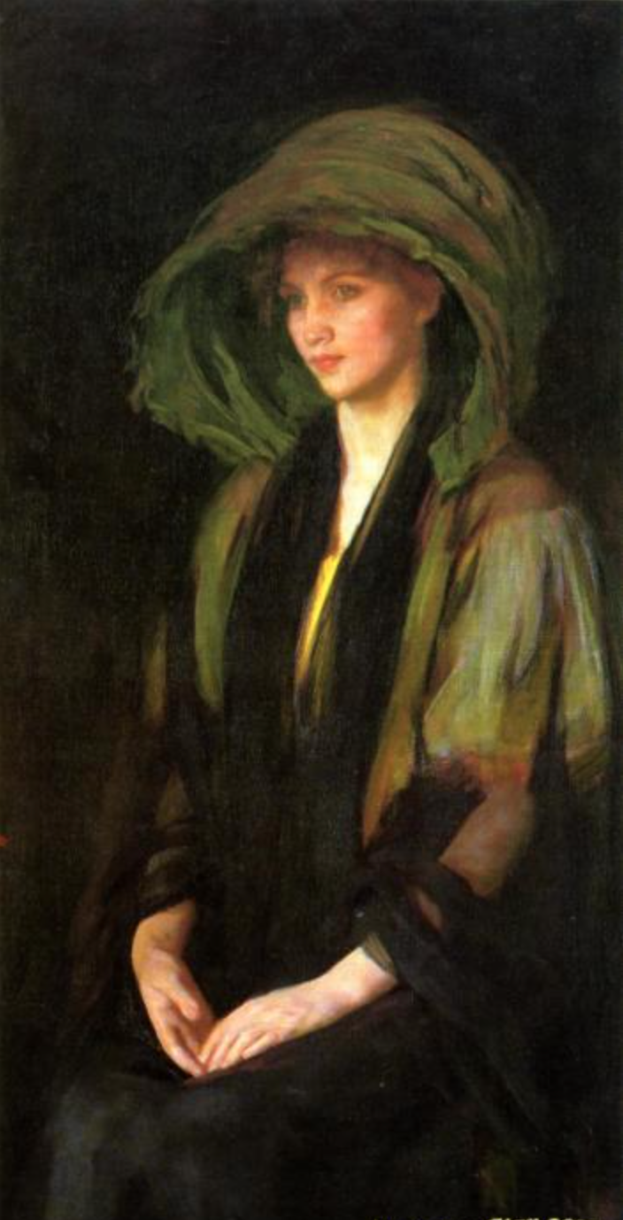 艾伦·戴·黑尔(1855-1940)，美国印象派画家和版画家。她在巴黎学习艺术，成年后在巴黎、伦敦和波士顿生活过。她的作品曾在巴黎沙龙和皇家艺术学院展出。黑尔写了《艺术史:列奥纳多、米开朗基罗、拉斐尔、提香和阿尔布雷希特·丹雷的生活研究》一书，并指导了新英格兰下一代女性艺术家，为女性艺术家的社会认可铺平了道路。
