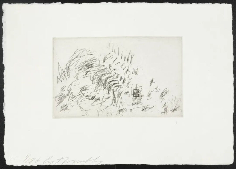 B from Sketches,1967,published1975,One from a portfolio of six etchings,11x17.4cm
