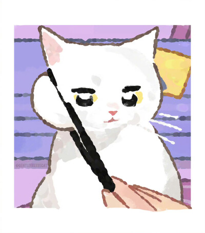 治愈系猫猫插画
画师：X@gentleeeeeeecat ???