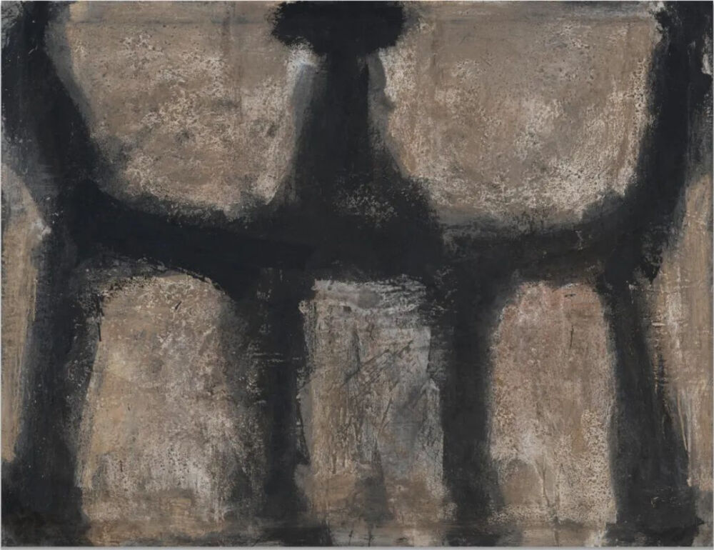 Klu,1951,Oil based house paint and earth on canvas,101.6x132cm