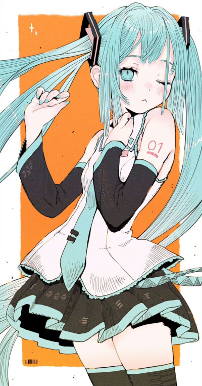 初音未来
画师：X@kawamitsu_sr ​​​