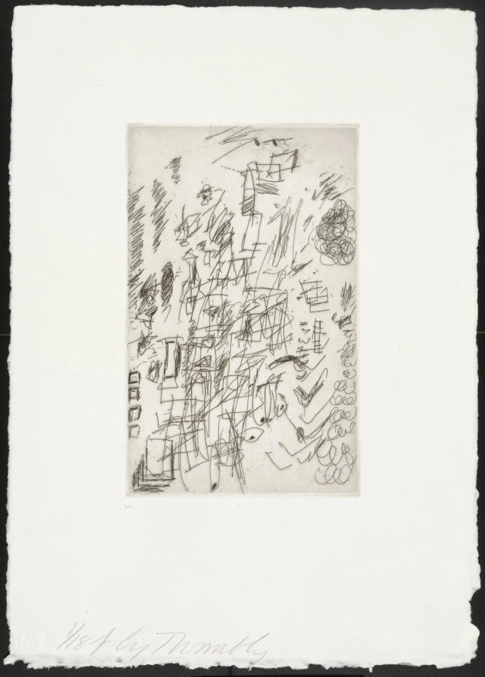 F from Sketches,1967,published1975,One from a portfolio of six etchings,17.4x10.9cm