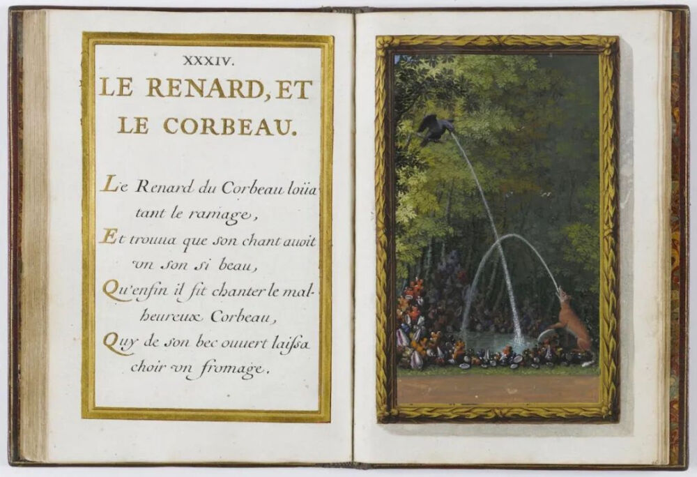《凡尔赛迷宫》（Le Labyrinthe de Versailles）中的诗歌和插图（约1675年），本书由塞巴斯蒂安·勒克莱尔（Sébastien Leclerc）著，由雅克·百利（Jacques Bailly）配图，是一本关于凡尔赛迷宫中动物雕塑喷泉的图书。图中所绘的喷泉以及供水系统由雕塑家以及工程师组成的团队所打造，其中就包括了克劳德·德尼。