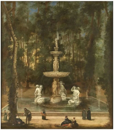 <La Fuente de los Tritones en el Jardín de la Isla de Aranjuez>
1657
Óleo sobre Lienzo
248 x 223 cm
