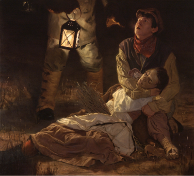 "Death of Caroline Reader", 2006
oil on canvas, 50"x 60"
