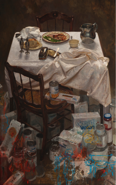 Convenient Charity", 2011, oil on canvas, 64" x 40"