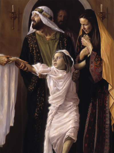 "Raising of the Daughter of Jarius", 2003
oil on canvas, 48"x 60"
