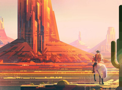 英国插画艺术家 James Gilleard 一组平面风格插画
