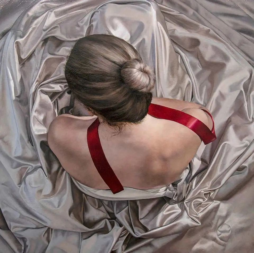 Red Ribbon, 2020
Oil on panel
24″ x 24″