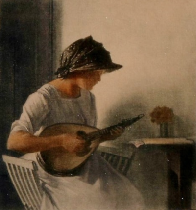 Playing the Mandolin
1911
Oil on panel
