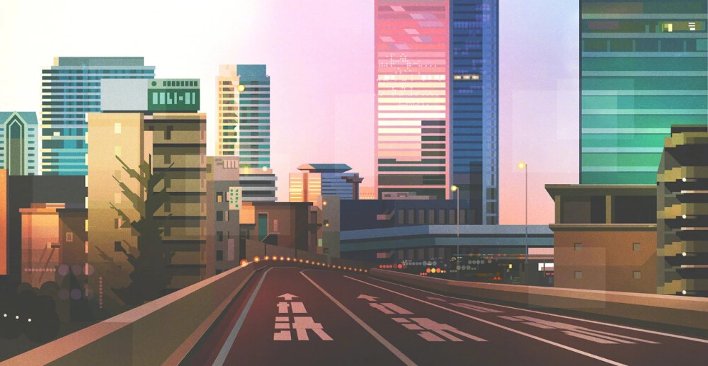 英国插画艺术家 James Gilleard 一组平面风格插画
