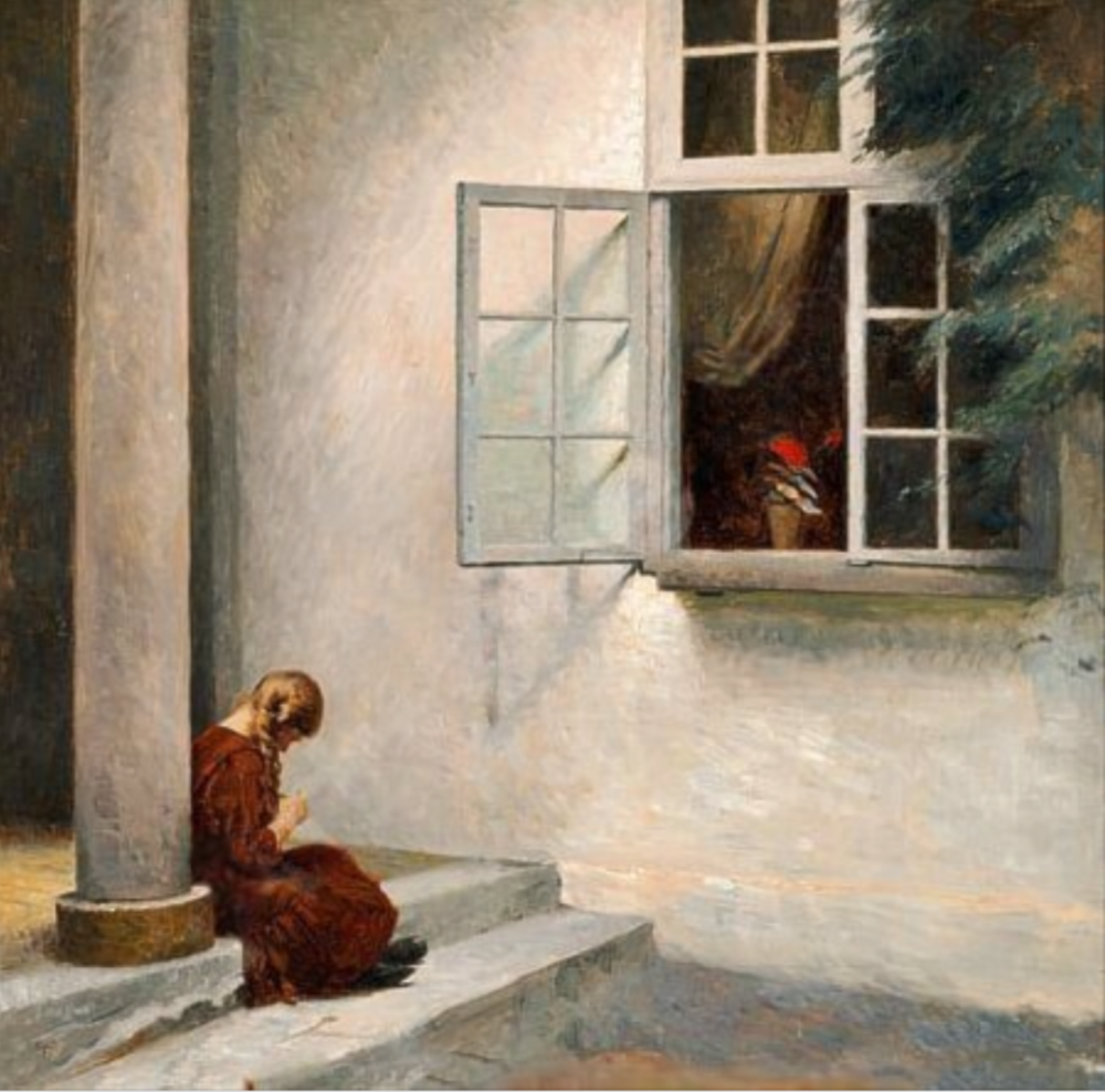 Little girl by a pillar at Liselund
1901
Oil on canvas
