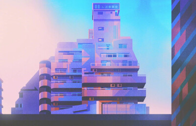 英国插画艺术家 James Gilleard 一组平面风格插画
