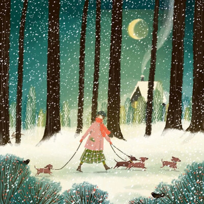 英国插画师 Jane Newland 一组童话插画
