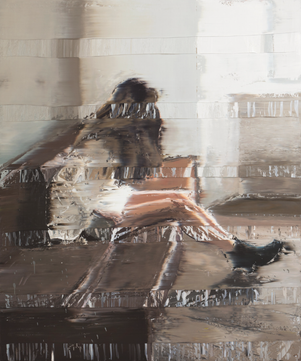 Girl on a Brown Leather Sofa, 2016
Oil on canvas, 180 x 150 cm
