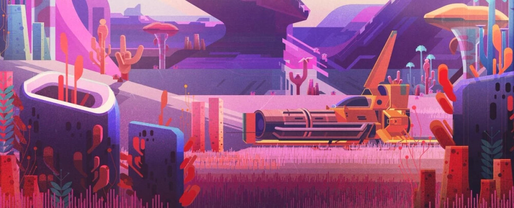 英国插画艺术家 James Gilleard 一组平面风格插画
