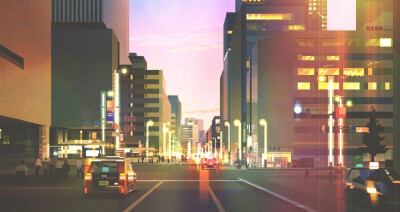 英国插画艺术家 James Gilleard 一组平面风格插画
