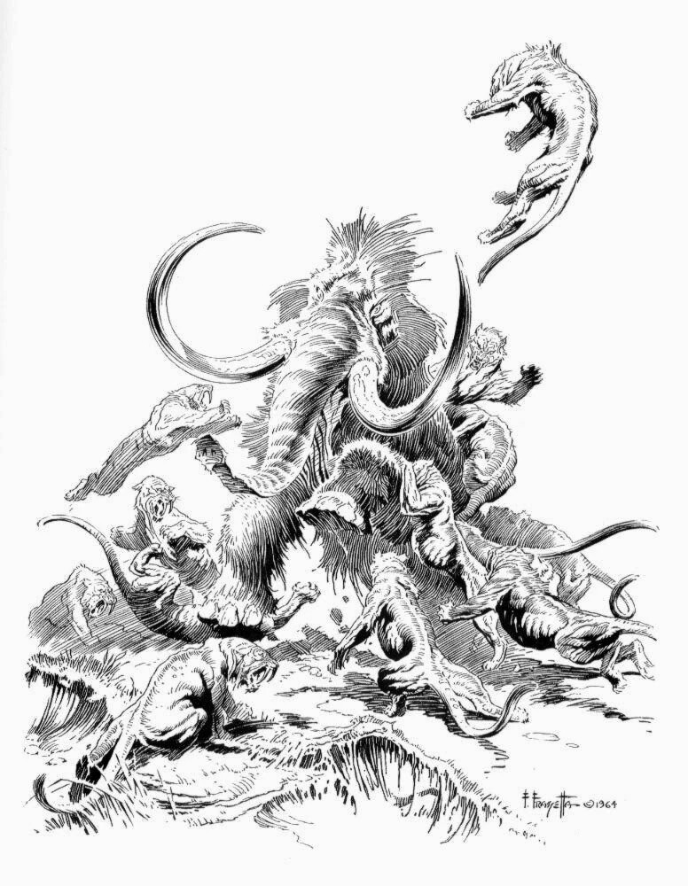 来自奇幻插画大师 弗雷泽塔 （Frank Frazetta，1928- 2010）
